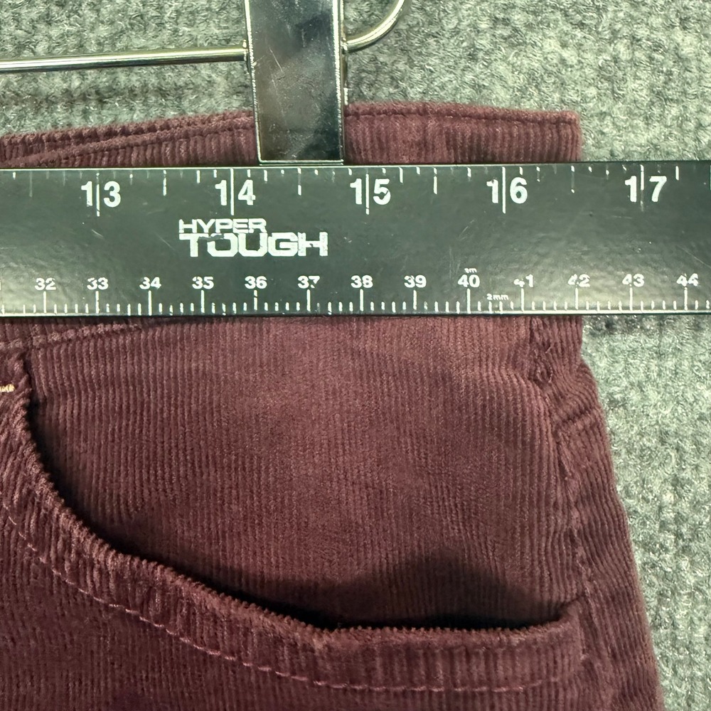 American Eagle Pants Womens 8 Burgundy Corduroy Flare Cotton Stretch Cords Retro - Picture 8 of 12